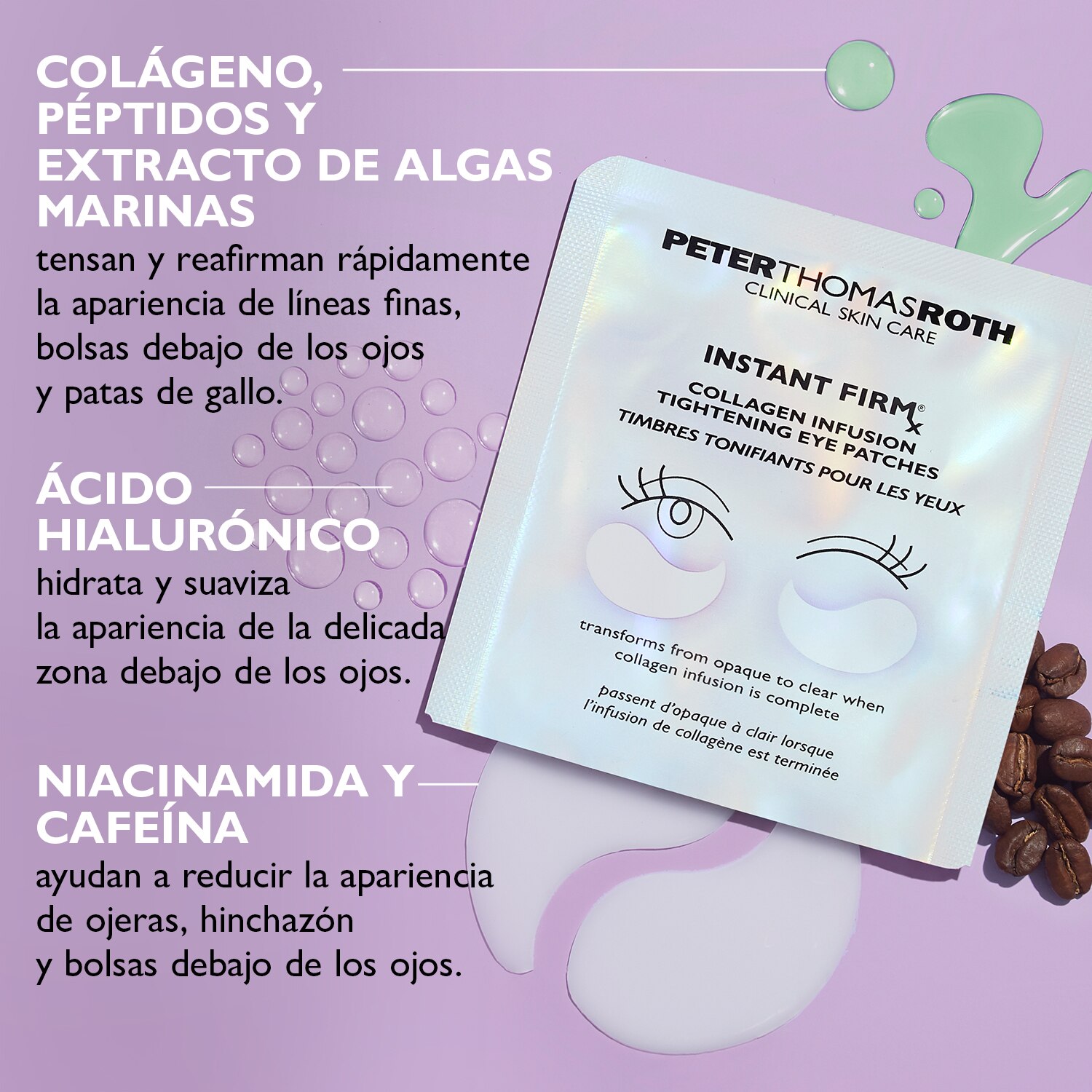INSTANT FIRMX COLLAGEN-INFUSION TIGHTENING EYE PATCHES KIT 8 PATCHES (SET DE PARCHES PARA OJOS)